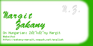 margit zakany business card